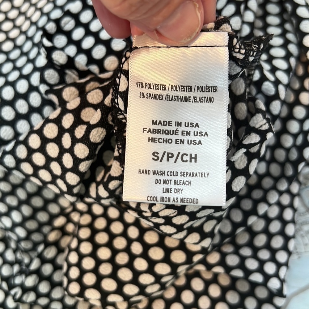 ⭐️Loramendi,Black/White Polka Dots,V-Back & V-Neck,Front Dress Split,Lightweight - Picture 7 of 9